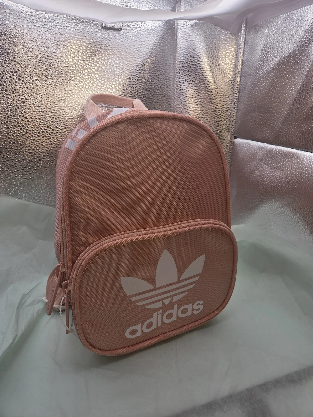 adidas Trefoil Mini Backpack in Blush Pink